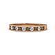 1 - Kathiryn 1.70 mm Smoky Quartz and Lab Grown Diamond 11 Stone Wedding Band 