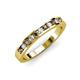3 - Kathiryn 1.70 mm Smoky Quartz and Lab Grown Diamond 11 Stone Wedding Band 