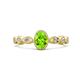 1 - Jiena Desire Oval Cut Peridot and Round Diamond Engagement Ring 