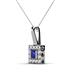2 - Angela Blue Sapphire and Diamond Pendant 