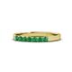 1 - Fiala 2.40 mm Emerald 7 Stone Wedding Band 