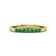 3 - Fiala 2.40 mm Emerald 7 Stone Wedding Band 