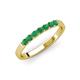4 - Fiala 2.40 mm Emerald 7 Stone Wedding Band 