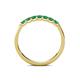 6 - Fiala 2.40 mm Emerald 7 Stone Wedding Band 