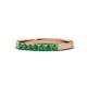 1 - Fiala 2.40 mm Emerald 7 Stone Wedding Band 