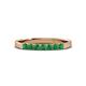 3 - Fiala 2.40 mm Emerald 7 Stone Wedding Band 