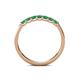 6 - Fiala 2.40 mm Emerald 7 Stone Wedding Band 