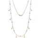 1 - Belina (17 Stn/2mm) Round Yellow Sapphire and Diamond Drop Station Necklace 