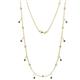 1 - Belina (17 Stn/2mm) Blue and White Diamond Drop Station Necklace 