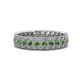 1 - Cailyn Green Garnet Three Row Eternity Band 