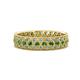 1 - Cailyn Green Garnet Three Row Eternity Band 