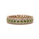 1 - Cailyn Green Garnet Three Row Eternity Band 
