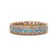 1 - Cailyn Blue Topaz Three Row Eternity Band 