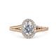 1 - Deborah Desire Oval Cut Diamond Twist Rope Split Shank Halo Engagement Ring 
