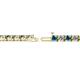 2 - Cliona 3.3 mm Blue and White Diamond Eternity Tennis Bracelet 