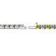 2 - Cliona 3.3 mm Yellow and White Diamond Eternity Tennis Bracelet 