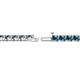 2 - Cliona 3.30 mm Blue Diamond Eternity Tennis Bracelet 