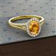 2 - Deborah Desire Oval Cut Citrine and Round Diamond Twist Rope Split Shank Halo Engagement Ring 
