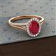 2 - Deborah Desire Oval Cut Ruby and Round Diamond Twist Rope Split Shank Halo Engagement Ring 