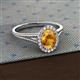 2 - Deborah Desire Oval Cut Citrine and Round Diamond Twist Rope Split Shank Halo Engagement Ring 