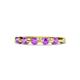 1 - Keva 2.60 mm Amethyst 5 Stone Wedding Band 