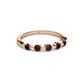 2 - Keva 2.60 mm Red Garnet 5 Stone Wedding Band 