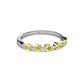2 - Keva 2.60 mm Yellow Diamond 5 Stone Wedding Band 
