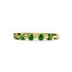 1 - Keva 2.60 mm Green Garnet 5 Stone Wedding Band 