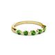 2 - Keva 2.60 mm Green Garnet 5 Stone Wedding Band 