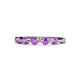 1 - Keva 2.60 mm Amethyst 5 Stone Wedding Band 