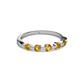 2 - Keva 2.60 mm Citrine 5 Stone Wedding Band 