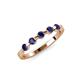 3 - Keva 2.60 mm Blue Sapphire 5 Stone Wedding Band 