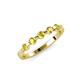3 - Keva 2.60 mm Yellow Sapphire 5 Stone Wedding Band 