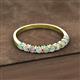 3 - Clara 3.00 mm Opal 10 Stone Wedding Band 