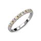4 - Clara 3.00 mm Opal 10 Stone Wedding Band 