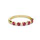 3 - Keva 3.00 mm Ruby 5 Stone Wedding Band 