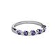 3 - Keva 3.00 mm Iolite 5 Stone Wedding Band 