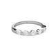 3 - Keva 3.00 mm White Sapphire 5 Stone Wedding Band 