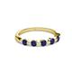 3 - Keva 3.00 mm Blue Sapphire 5 Stone Wedding Band 