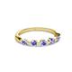 3 - Keva 3.00 mm Tanzanite 5 Stone Wedding Band 