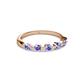 3 - Keva 3.00 mm Tanzanite 5 Stone Wedding Band 