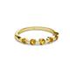 3 - Keva 3.00 mm Citrine 5 Stone Wedding Band 