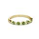 3 - Keva 3.00 mm Peridot 5 Stone Wedding Band 