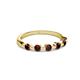 3 - Keva 3.00 mm Red Garnet 5 Stone Wedding Band 