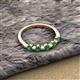 3 - Keva 3.00 mm Emerald 5 Stone Wedding Band 