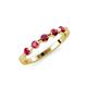 4 - Keva 3.00 mm Ruby 5 Stone Wedding Band 