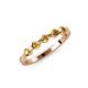 4 - Keva 3.00 mm Citrine 5 Stone Wedding Band 