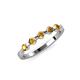 4 - Keva 3.00 mm Citrine 5 Stone Wedding Band 