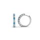 1 - Raya Round Blue Topaz and Lab Grown Diamond Hoop Earrings 