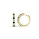 1 - Raya Round Green Garnet and Lab Grown Diamond Hoop Earrings 